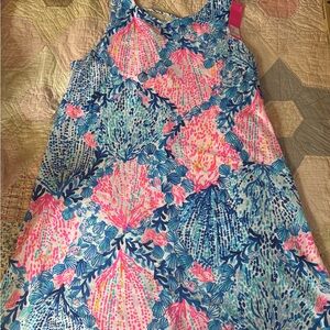 Lilly Pulitzer Blue and Pink Floral Dress A0002